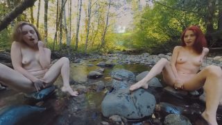 Ana Molly & Belle Mutual Masturbation Outdoors