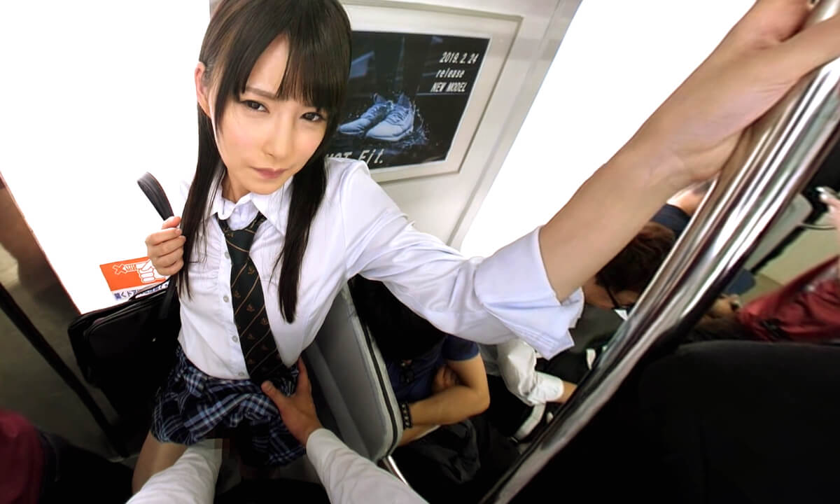 Haruka Hakii – Sticky Schoolgirls on the Train Part 1