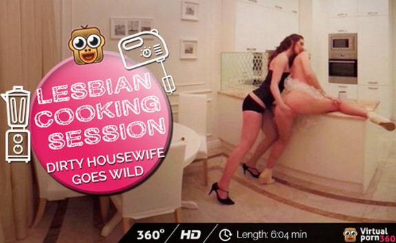 Lesbian Cooking Session – Dirty Housewife Goes Wild