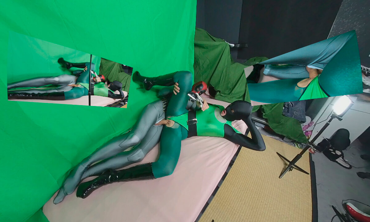 Nora Fox Full Green Leotard and Nylon