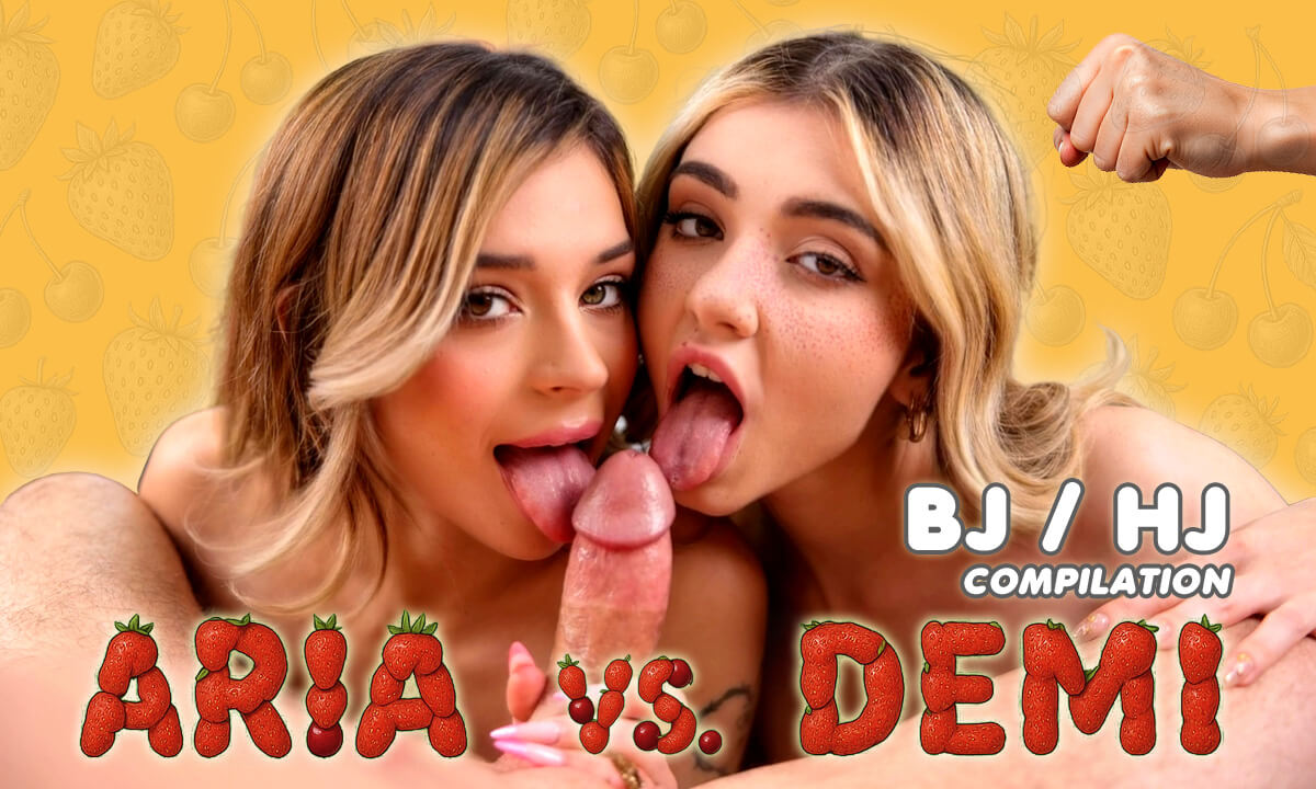 Aria vs Demi – Taboo Blowjob / Handjob Compilation