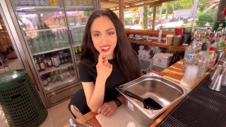 Naughty Bartender Isabella Fucks With Black Customer