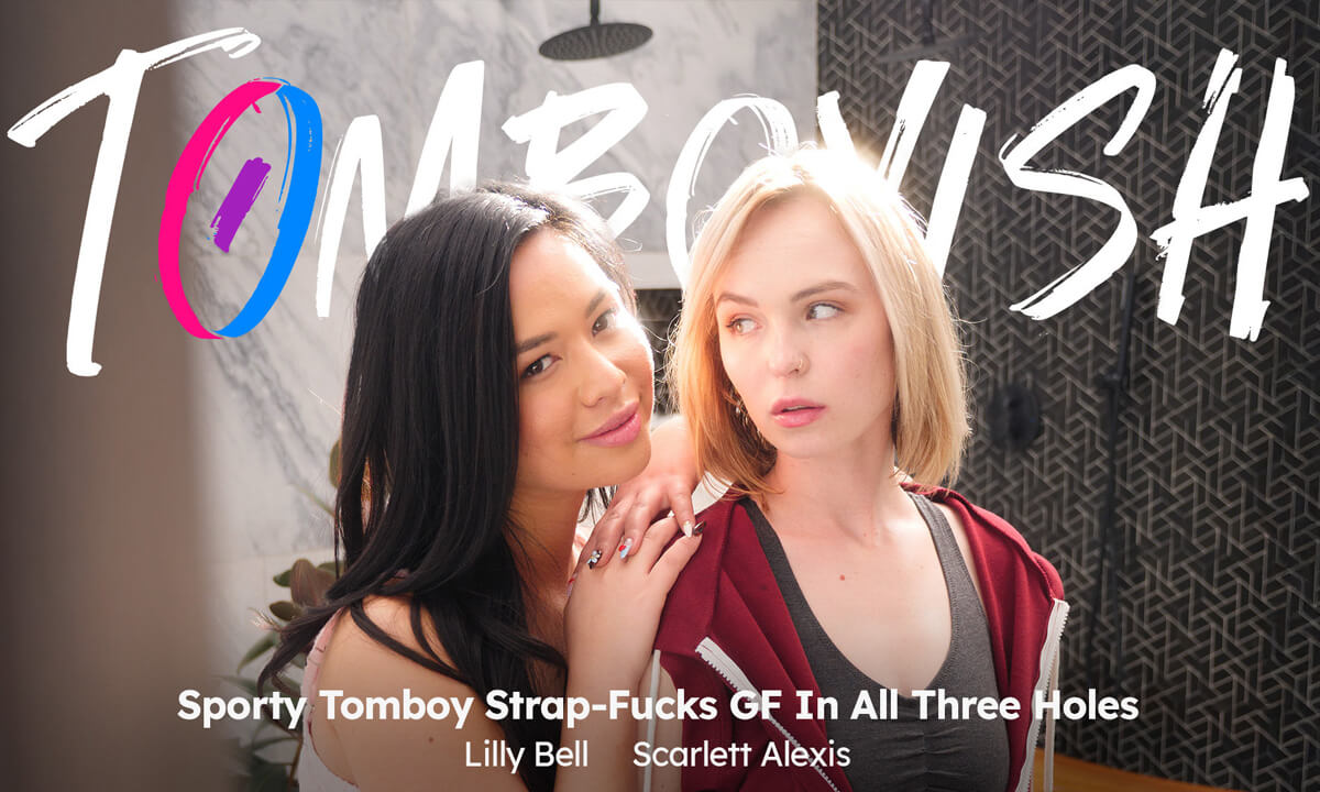Tomboyish – Sporty Tomboy Strap-Fucks GF In All Three Holes