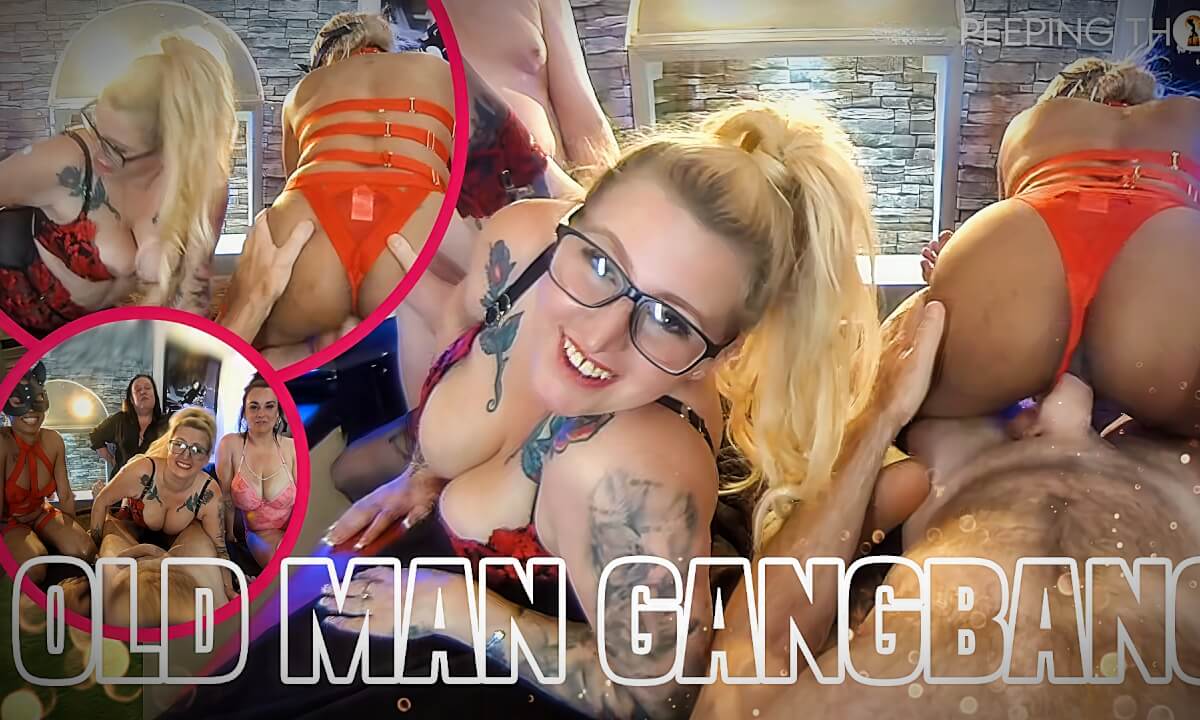 Loula, Bella and Ashley – Old Man Gangbang