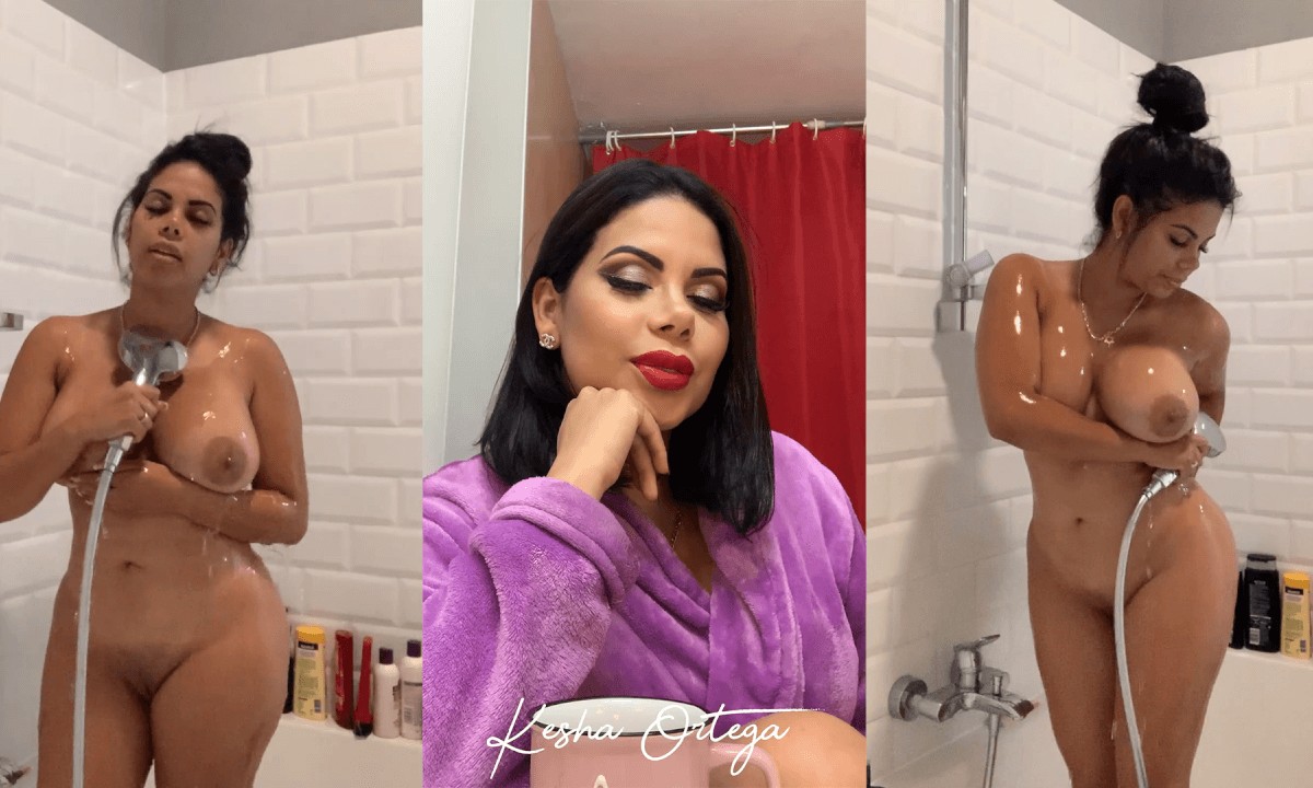 Sexy Latina Kesha Ortega Talks About Her Hookups & Takes A Shower!