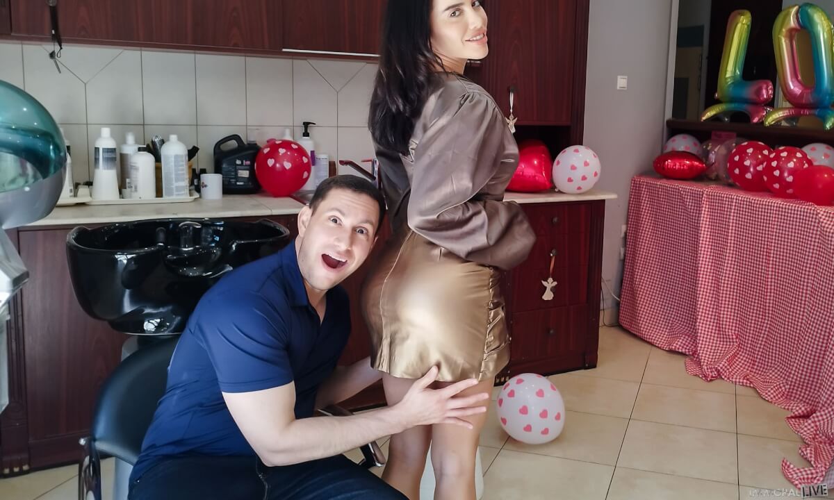 Hot Latina Victoria June Gives Big Dick Brad A Makeover