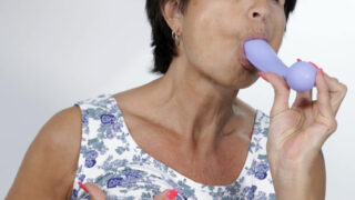 Granny Marcela Plays with Toy