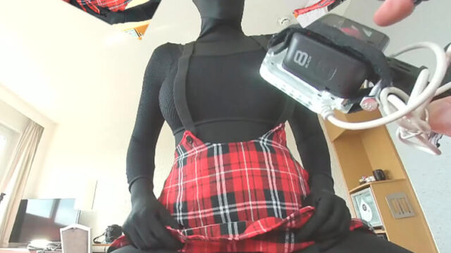 Nora Fox Black Zentai Masturbation