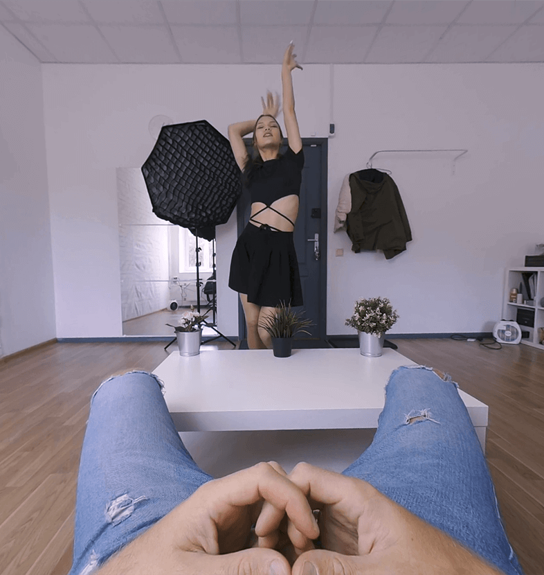 Polina Dances Private Lapdance And Rips Pantyhose And Masturbates